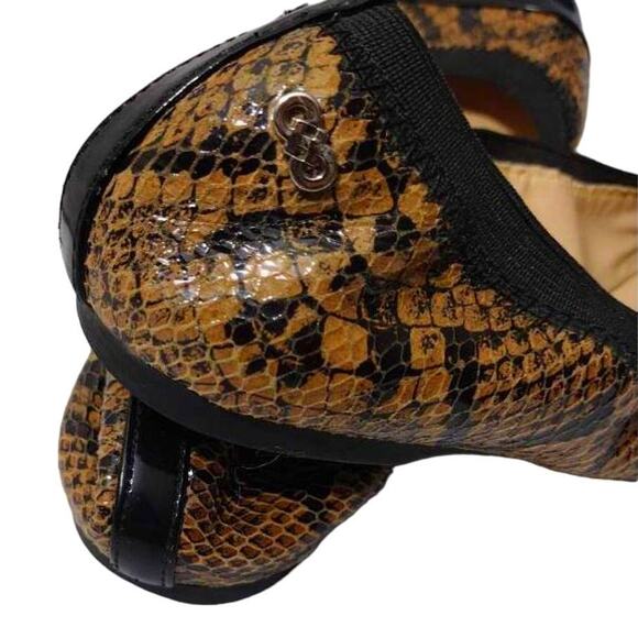 Cole Haan Womens Deltona Ballet Flats Shoes Python Snake Leather Slip Ons 8 B - Picture 3 of 7